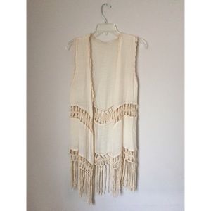 Boho cream woven top